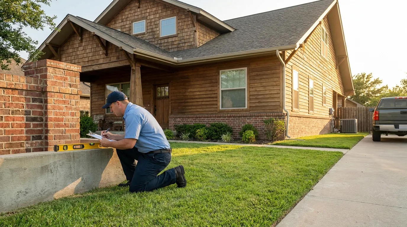 Foundation inspection at a Waxahachie home